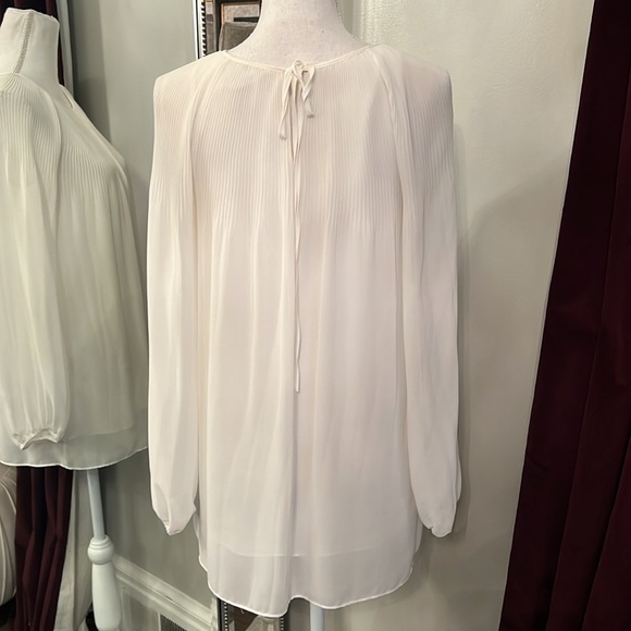 Max Studio White Sheer Long-sleeved Tunic Size Small - Picture 5 of 10